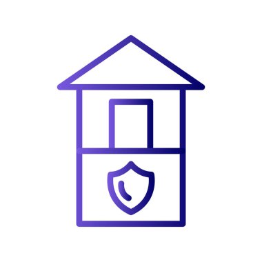 ev güvenliği simgesi vektör illüstrasyonu 
