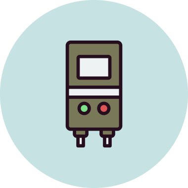 Termostat ısıtıcı vektör resimleme tasarımı 