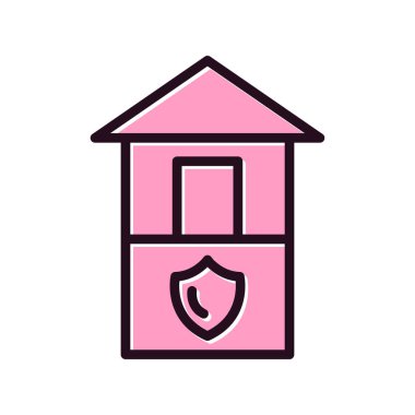ev güvenliği simgesi vektör illüstrasyonu 