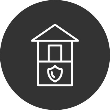 ev güvenliği simgesi vektör illüstrasyonu 