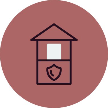 ev güvenliği simgesi vektör illüstrasyonu 