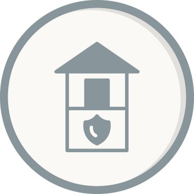 ev güvenliği simgesi vektör illüstrasyonu 