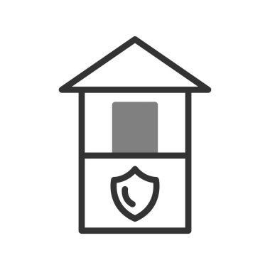 ev güvenliği simgesi vektör illüstrasyonu 