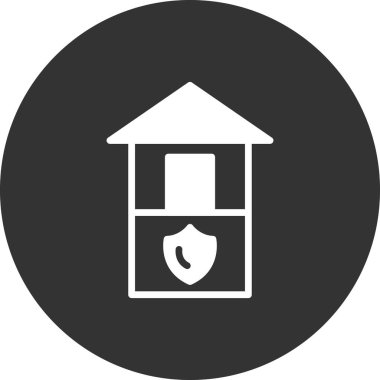 ev güvenliği simgesi vektör illüstrasyonu 