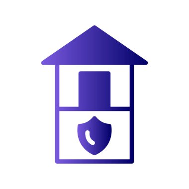 ev güvenliği simgesi vektör illüstrasyonu 