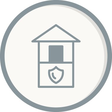 ev güvenliği simgesi vektör illüstrasyonu 