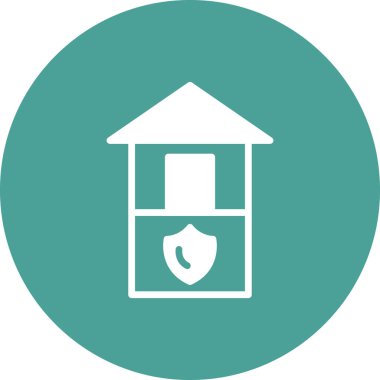 ev güvenliği simgesi vektör illüstrasyonu 