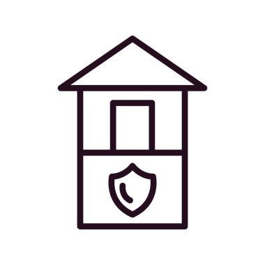 ev güvenliği simgesi vektör illüstrasyonu 