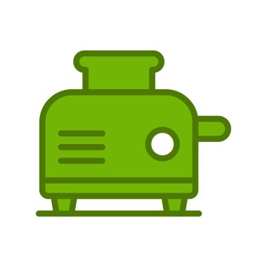 tost makinesi vektörü ince çizgi simgesi 