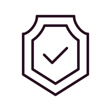 kalkan vektör çizim çizgisi simgesi