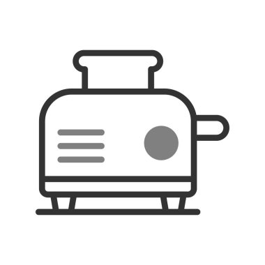 tost makinesi vektörü ince çizgi simgesi 