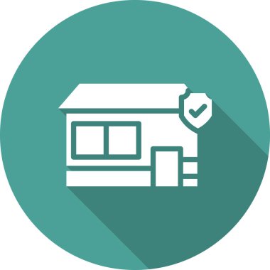 Dükkan Sigortası ikon vektör illüstrasyonu