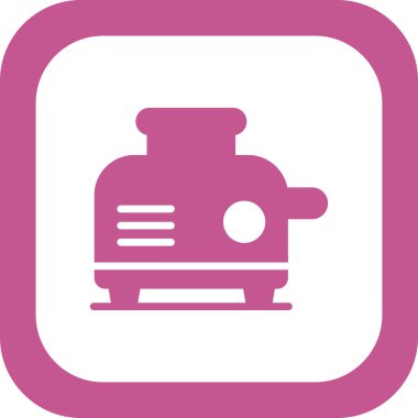 ekmek kızartma makinesi basit simgesi, vektör çizim