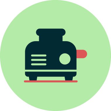 ekmek kızartma makinesi basit simgesi, vektör çizim