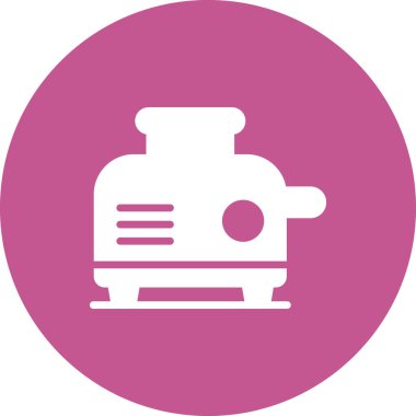 ekmek kızartma makinesi basit simgesi, vektör çizim