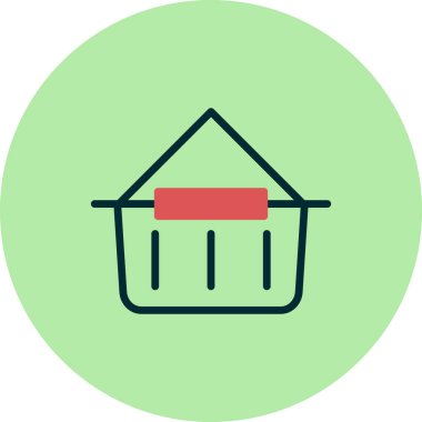 Alışveriş poşeti ikon vektör illüstrasyonu