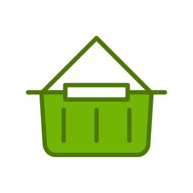 Alışveriş poşeti ikon vektör illüstrasyonu