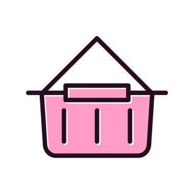 Alışveriş poşeti ikon vektör illüstrasyonu