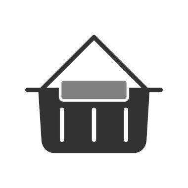 Alışveriş poşeti ikon vektör illüstrasyonu