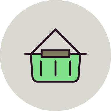 Alışveriş poşeti ikon vektör illüstrasyonu