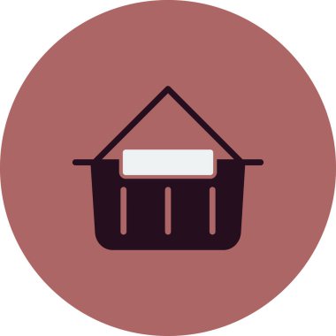 Alışveriş poşeti ikon vektör illüstrasyonu