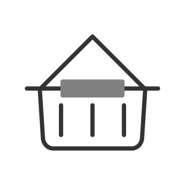 Alışveriş poşeti ikon vektör illüstrasyonu