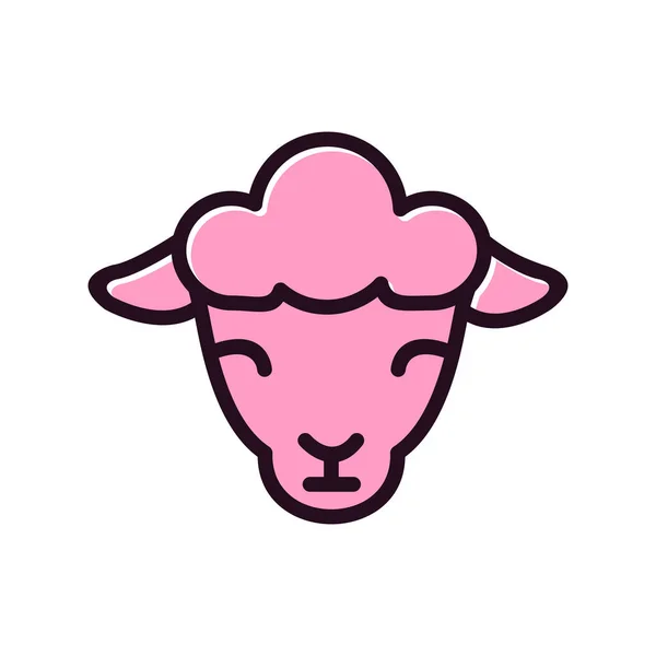 Sheep Web Icon Vector Illustration — Stock Vector