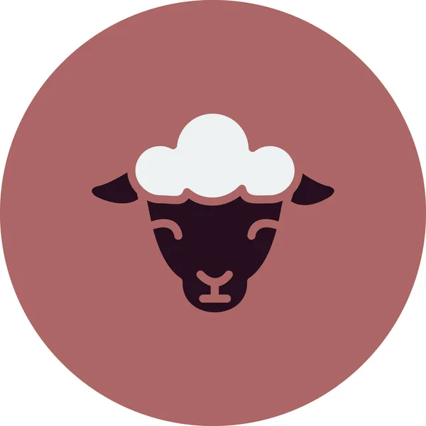 Sheep Web Icon Vector Illustration — Stock Vector