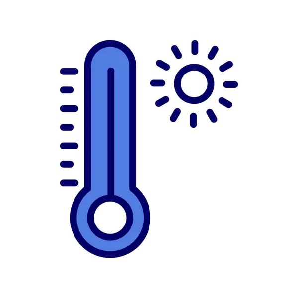 Termometre Düz Biçim Vektörü — Stok Vektör