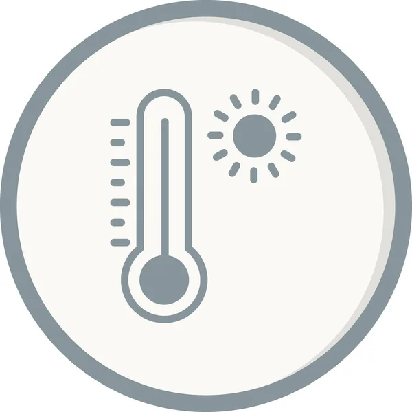 Thermometer Flat Style Icon Vector — Stock Vector