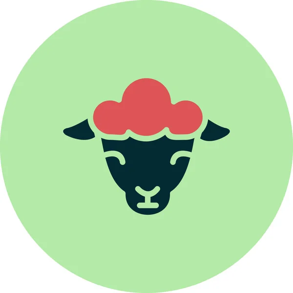 Sheep Web Icon Vector Illustration — Stock Vector