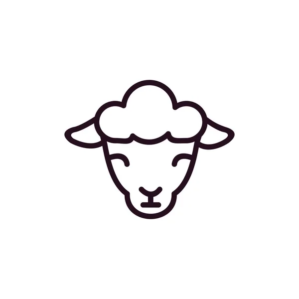 Sheep Web Icon Vector Illustration — Stock Vector