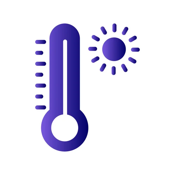 Thermometer Flat Style Icon Vector — Image vectorielle