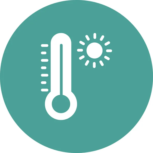 Thermometer Flat Style Icon Vector — ストックベクタ