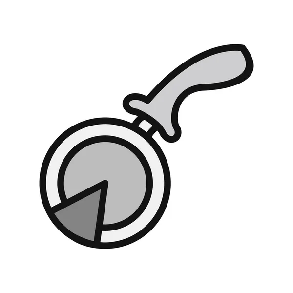 Pizza Cutter Ikon Vektor Illusztráció — Stock Vector