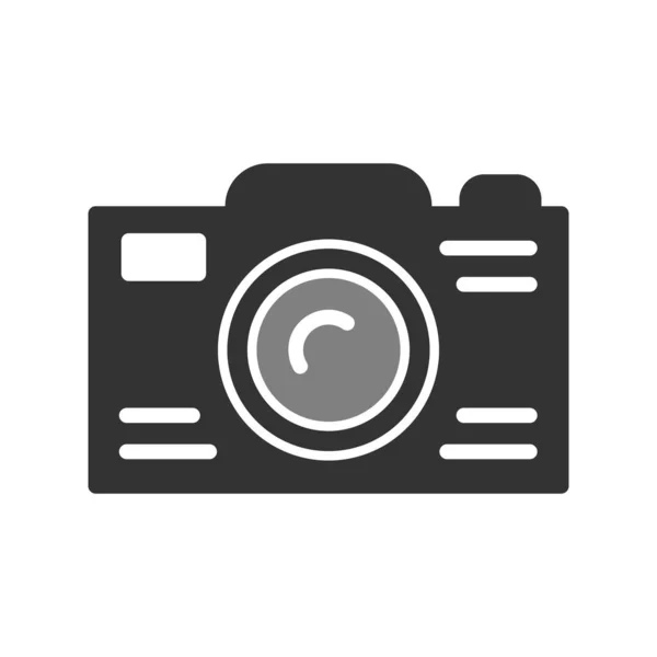 Vektorová Ilustrace Ikony Fotoaparátu — Stockový vektor