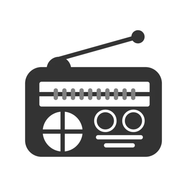 Radio Web Icon Vector Illustration — ストックベクタ