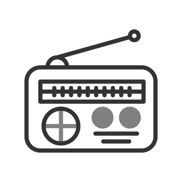 ラジオのウェブアイコンベクトル図 — ストックベクタ