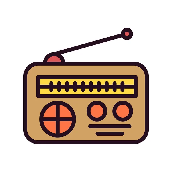 Radio Web Icon Vector Illustration — Stockvektor