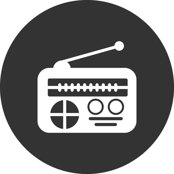 Radio Web Icon Vector Illustration — Stock Vector