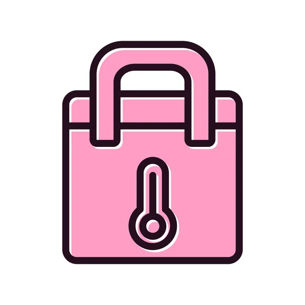 Thermo Bag Vector Line Icon Outline Concept Illustration — Stock vektor