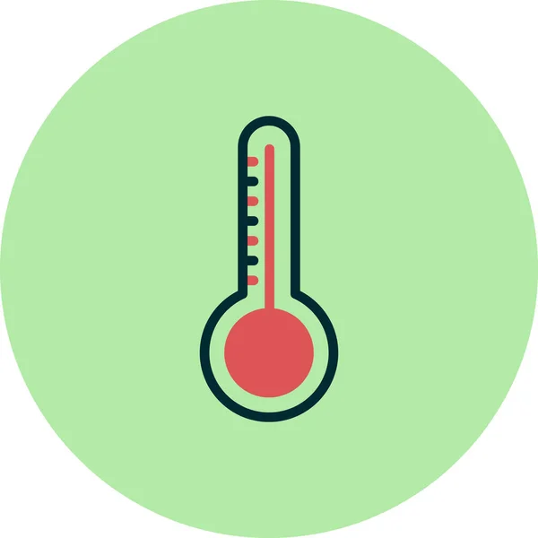Vector Icon Illustration Thermometer Icon — стоковый вектор