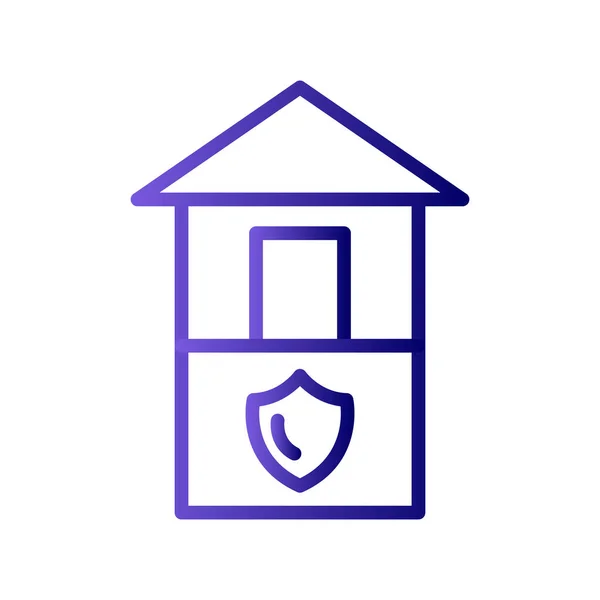 Haus Sicherheit Symbol Vektor Illustration — Stockvektor