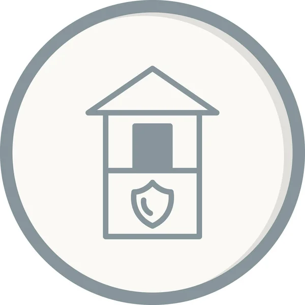 Haus Sicherheit Symbol Vektor Illustration — Stockvektor