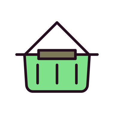 Alışveriş poşeti ikon vektör illüstrasyonu