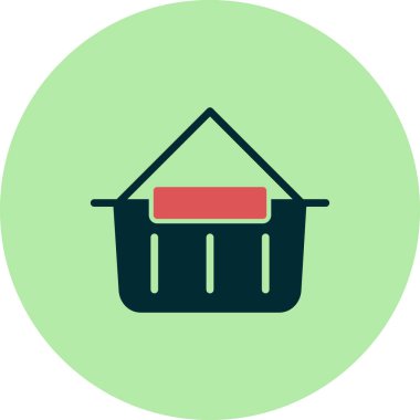 Alışveriş poşeti ikon vektör illüstrasyonu