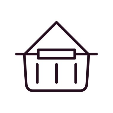 Alışveriş poşeti ikon vektör illüstrasyonu