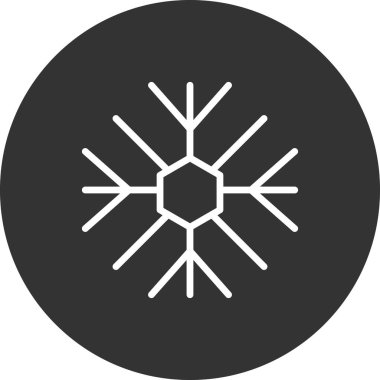 Kar Tanesi simgesinin vektör çizimi