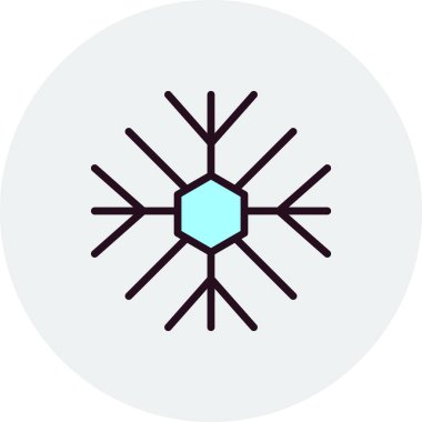 Kar Tanesi simgesinin vektör çizimi