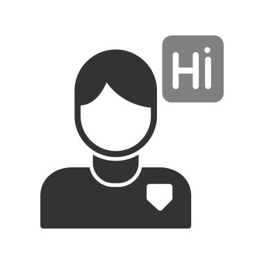 Çevirmen basit simge, vektör illüstrasyonu